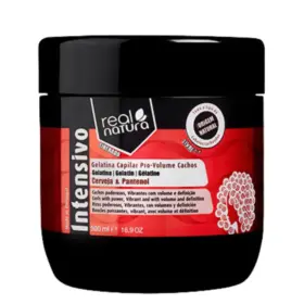 Real Natura Pro-Volumen Cachos Gelatina con Cerveza y Pantenol 500ml